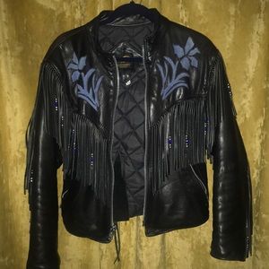 Genuine leather fringe jacket!